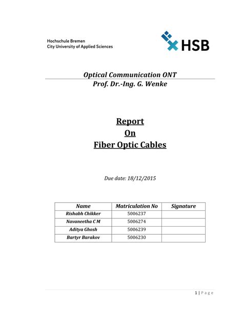 Fiber Optic Test Report Template