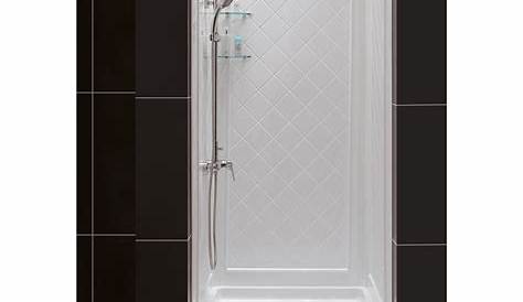 DreamLine QWALL-5 White 2-Piece 36-in x 36-in x 77-in Alcove Shower Kit