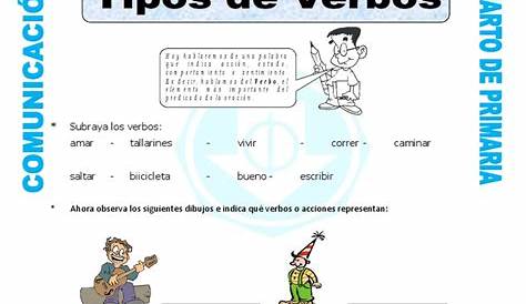 Ejercicio interactivo de Verbos para CUARTO DE PRIMARIA. Puedes hacer