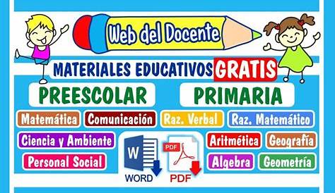 Web del Docente – Más de 10000 Materiales Educativos GRATUITOS