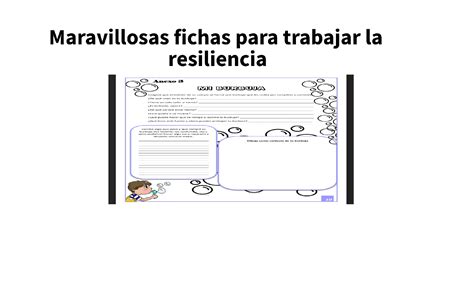 fichas para trabajar la resiliencia