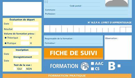 FICHE DE SUIVI PERMIS B/AAC/CS Codes Rousseau
