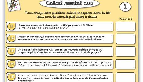 - CALCUL MENTAL (CM1-CM2) - fiche 01 par sylvie - Fichier PDF