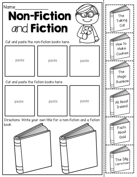fiction vs nonfiction worksheet free