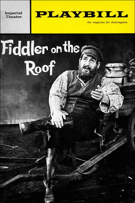 fiddler on the roof 1964 playbill