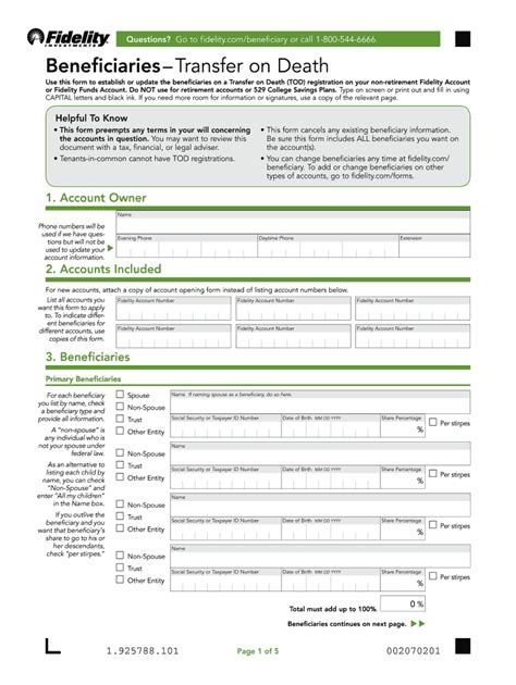 Fidelity beneficiary claim form individual Fill out & sign online DocHub