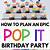 fidget pop it birthday party ideas