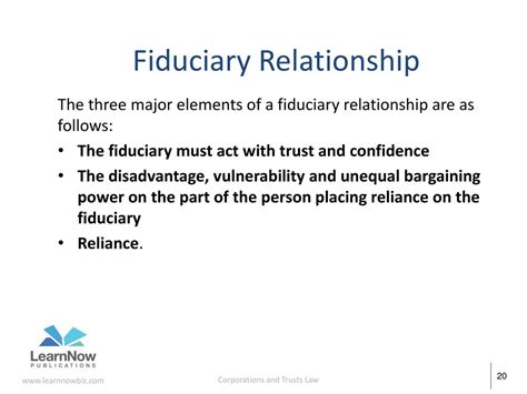fiduciary relation example