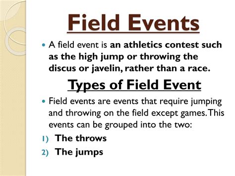 Field Events Types