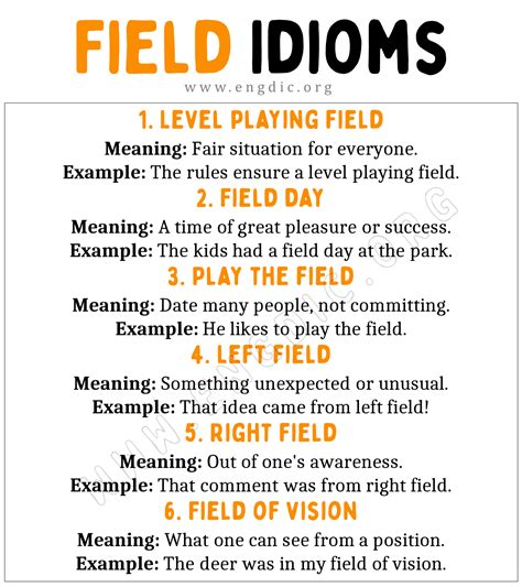 field idioms