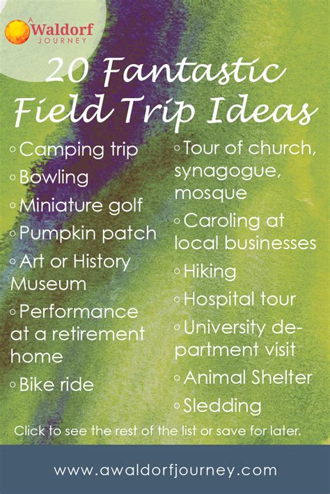field trip ideas