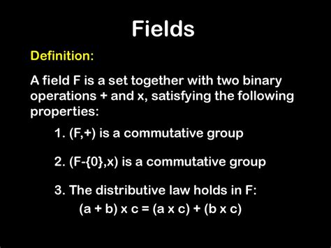 Fields Definition Programming