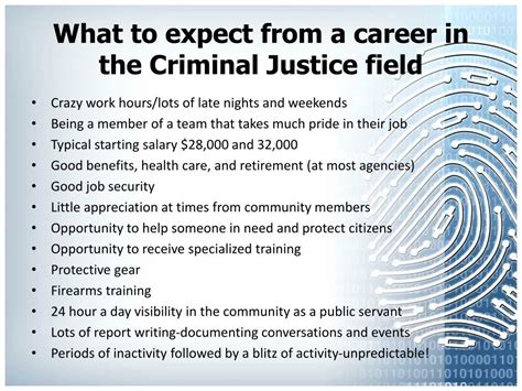 fields in criminal justice