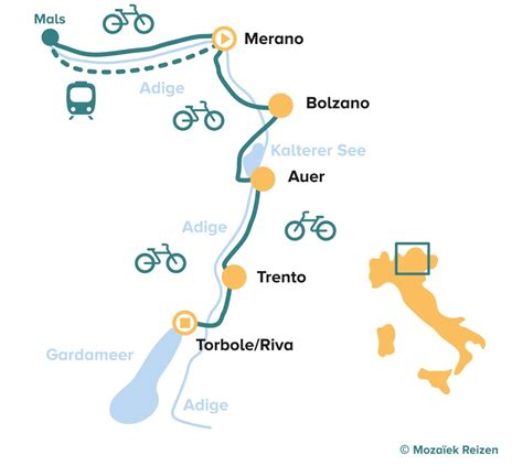 Fietsen met kinderen naar het Gardameer zonnig ZuidTirol op zijn mooist