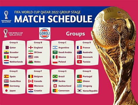 fifa world cup football schedule