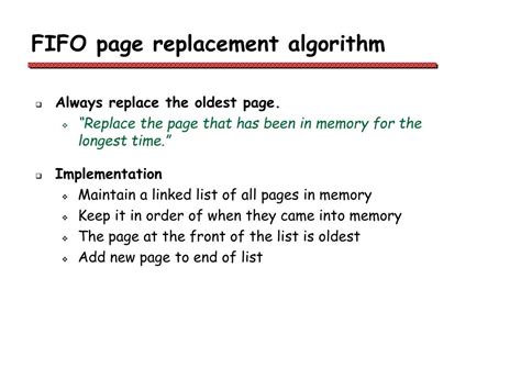 fifo page replacement algorithm advantages and disadvantages