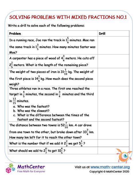 Fifth Grade Problem Solving Math Worksheets