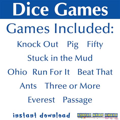 Fifty Dice Game Rules
