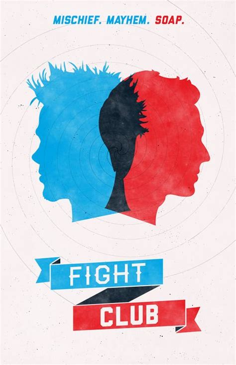 fight club poster red and blue