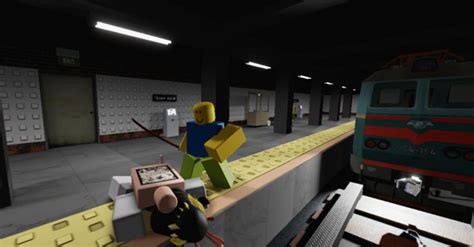 fight in a train station simulator game - Roblox
