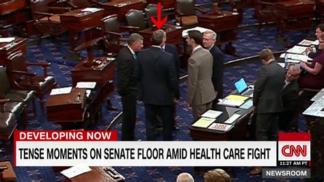 fight on senate floor with throwing stuff