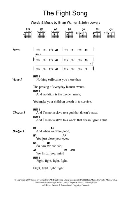 fight song chords