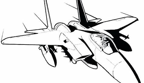 Fighter Jet Coloring Pages - kidsworksheetfun