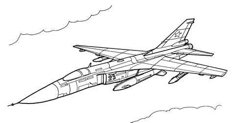 fighter airplane coloring page