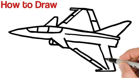 fighter plane drawing easy