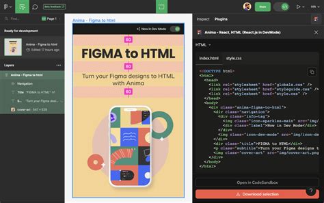 figma export to html bootstrap