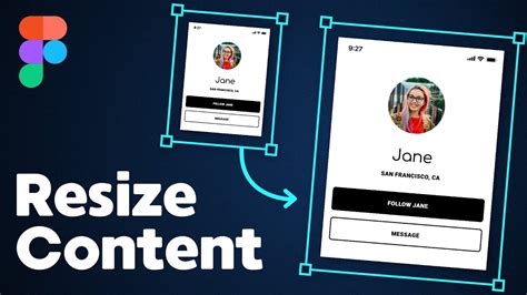figma how to change frame size with resizing content