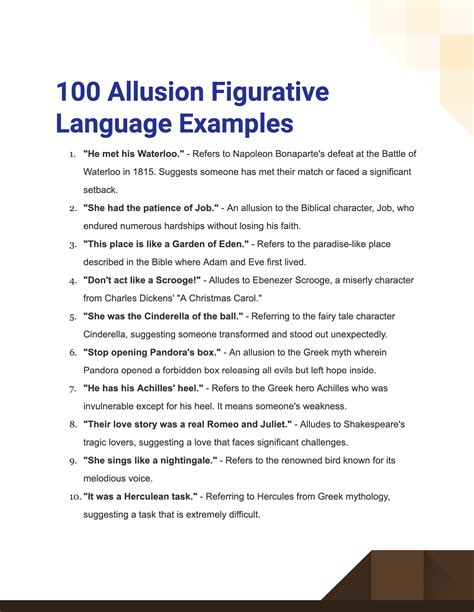 Figurative Language 8 Question 1 Which Of The Following Is An Example Of An Allusion