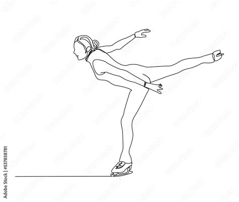 Figure Skating Line Drawing