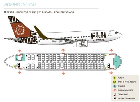 fiji airways boeing 737-800 seating