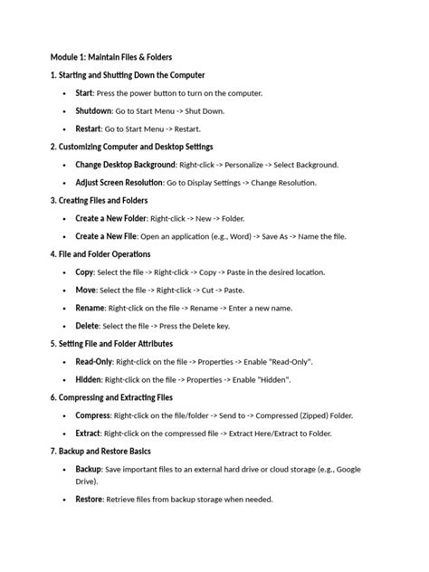 File And Folder Management Pdf