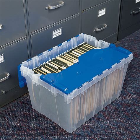 File Box With Hinged Lid