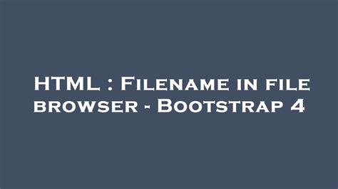 File Browser Bootstrap 4