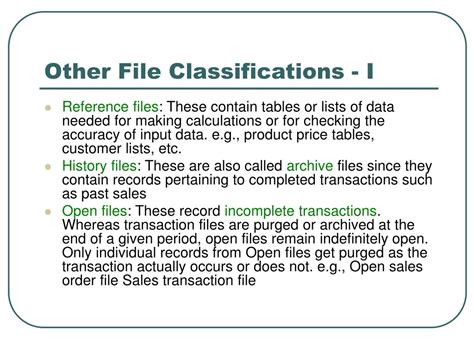 File Classifications
