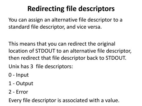 File Descriptor For Stdout