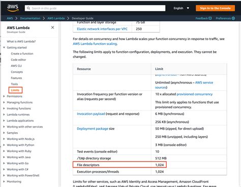 File Descriptor Limit Lambda