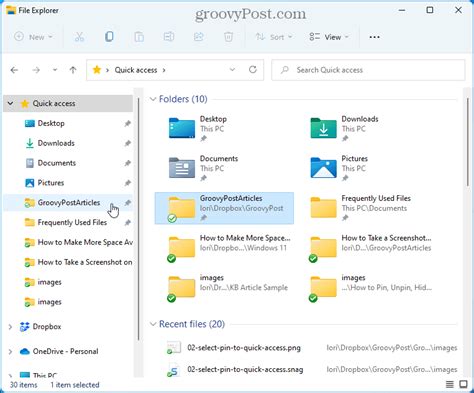 File Explorer Add Folder To Quick Access