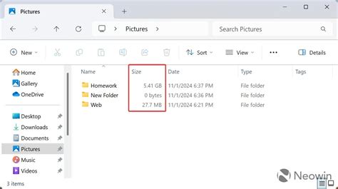 File Explorer How To See Folder Size