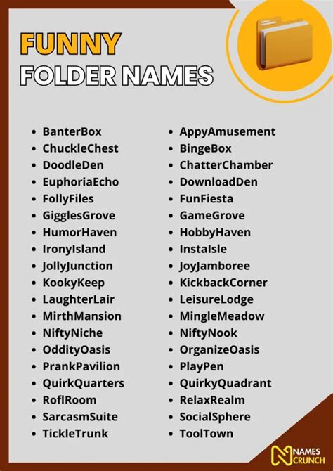 File Folder Name Ideas