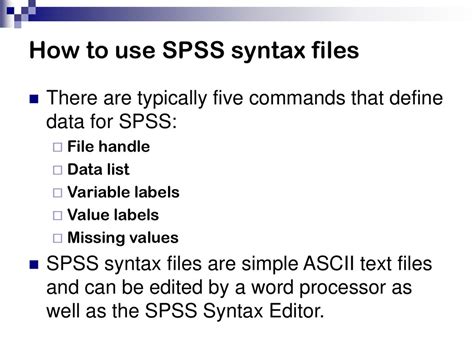 File Handle Spss Syntax