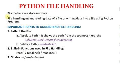 File Handling Python Youtube