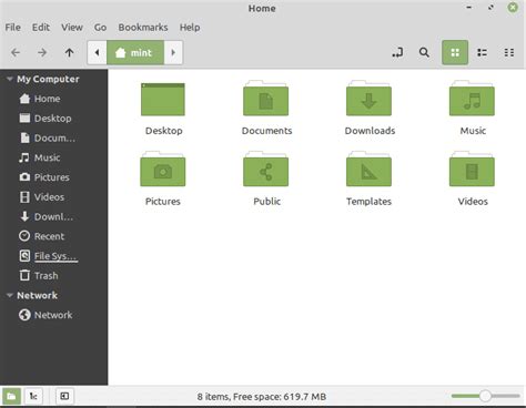 File Manager Linux Mint
