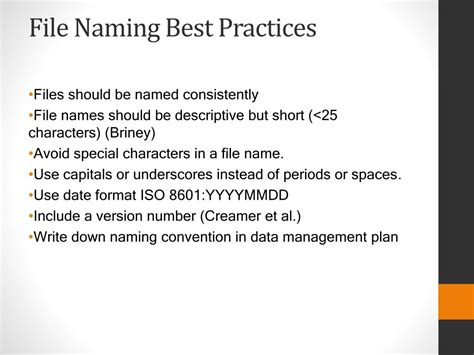 File Naming Best Practices