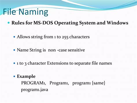 File Naming Rules In Dos