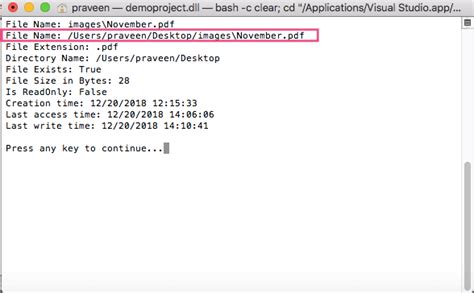 File Path Example In C#