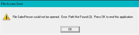 File Path Not Found